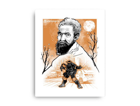 Renaissance Ninja Michelangelo Sumi-E