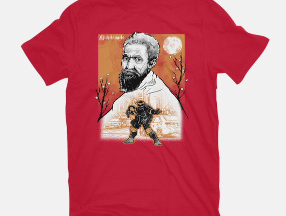 Renaissance Ninja Michelangelo Sumi-E