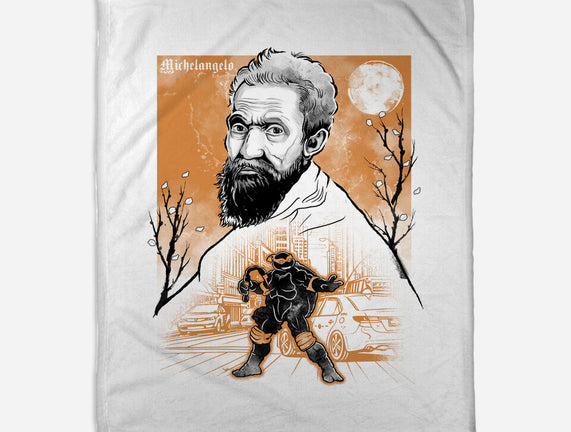 Renaissance Ninja Michelangelo Sumi-E