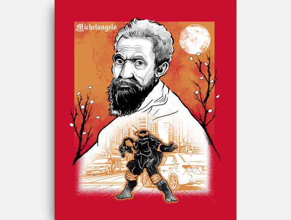 Renaissance Ninja Michelangelo Sumi-E
