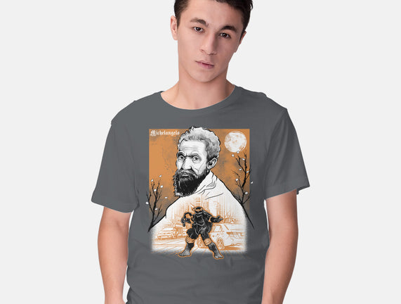 Renaissance Ninja Michelangelo Sumi-E