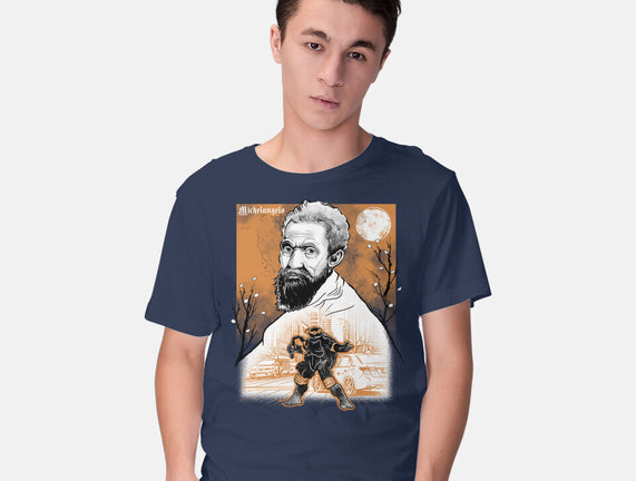 Renaissance Ninja Michelangelo Sumi-E