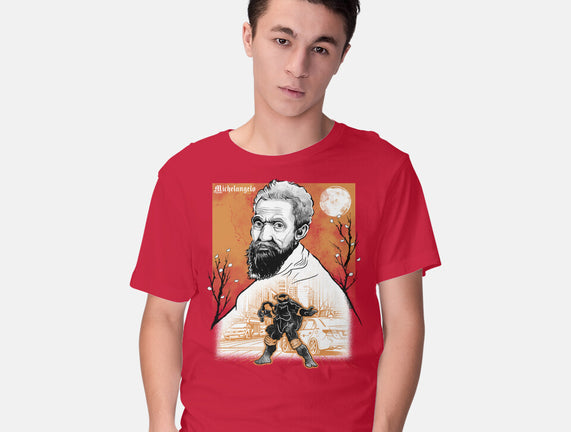 Renaissance Ninja Michelangelo Sumi-E