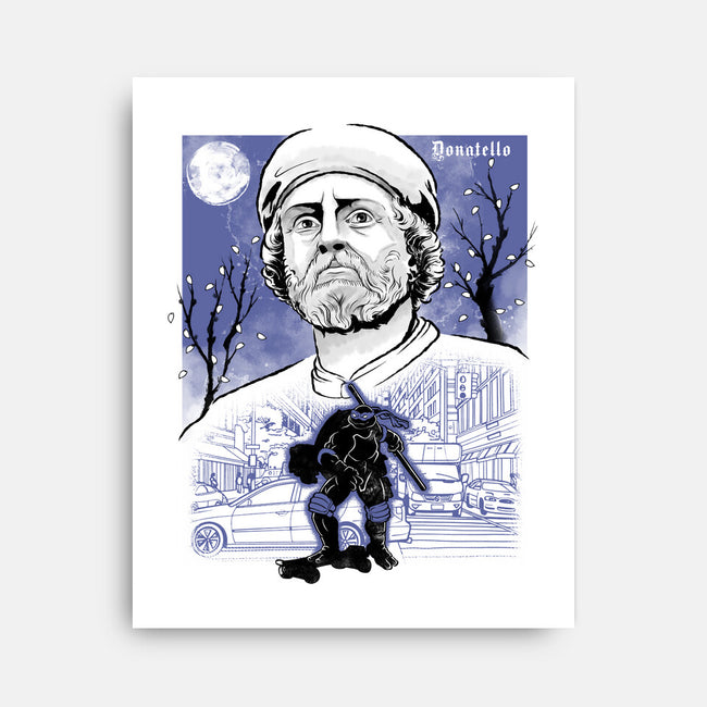 Renaissance Ninja Donatello Sumi-E-None-Stretched-Canvas-Astrobot Invention