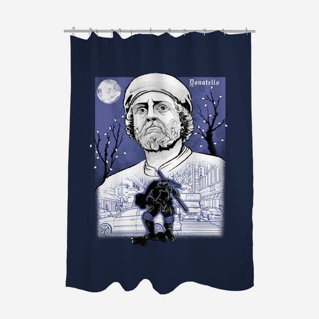 Renaissance Ninja Donatello Sumi-E-None-Polyester-Shower Curtain-Astrobot Invention