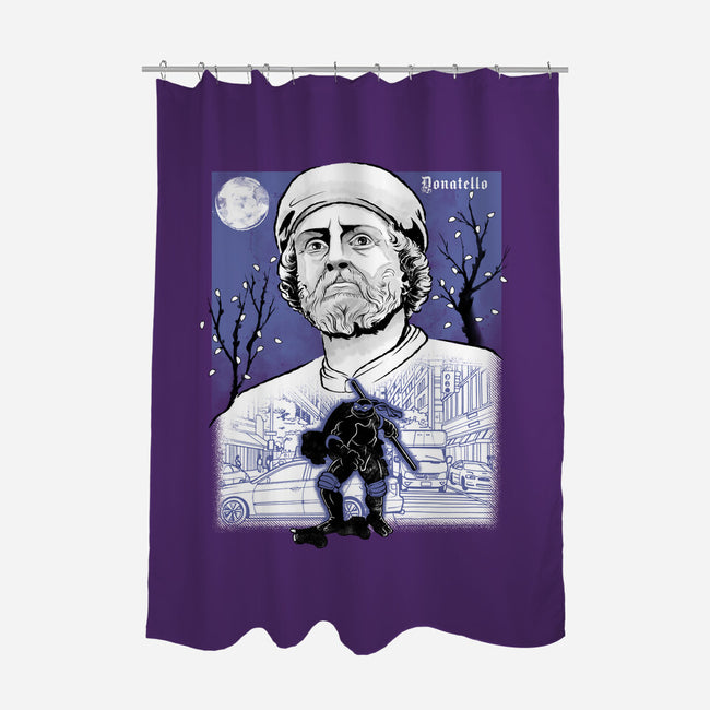 Renaissance Ninja Donatello Sumi-E-None-Polyester-Shower Curtain-Astrobot Invention