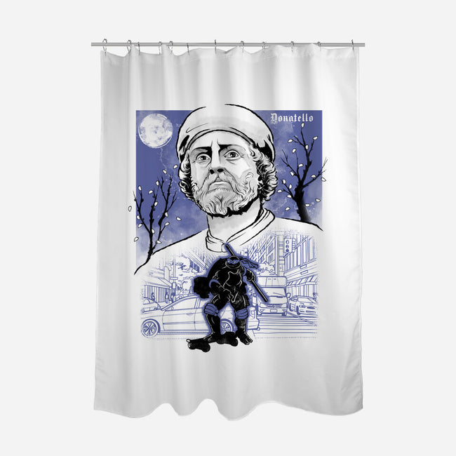Renaissance Ninja Donatello Sumi-E-None-Polyester-Shower Curtain-Astrobot Invention