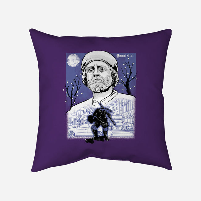 Renaissance Ninja Donatello Sumi-E-None-Removable Cover w Insert-Throw Pillow-Astrobot Invention