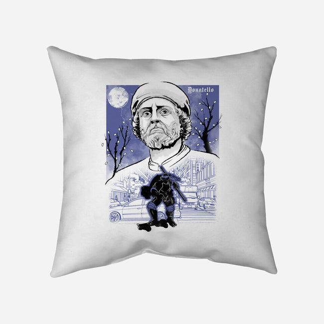 Renaissance Ninja Donatello Sumi-E-None-Removable Cover w Insert-Throw Pillow-Astrobot Invention