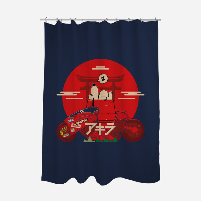 Snoopy X Akira-None-Polyester-Shower Curtain-BadBox