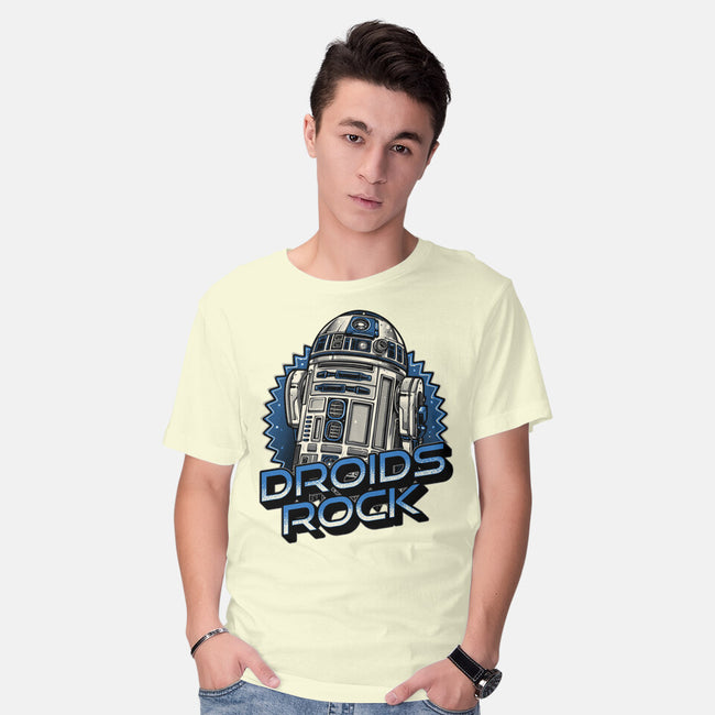 Droids Rock-Mens-Basic-Tee-glitchygorilla