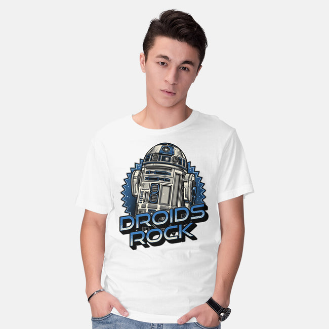 Droids Rock-Mens-Basic-Tee-glitchygorilla