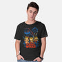 Frog Wars-Mens-Basic-Tee-worlddominationforcats