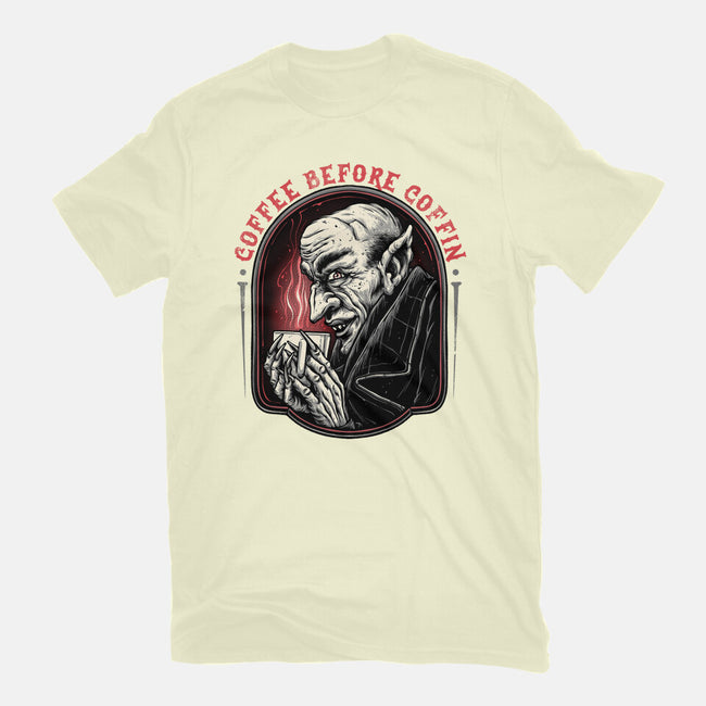Coffee Before Coffin-Mens-Basic-Tee-glitchygorilla