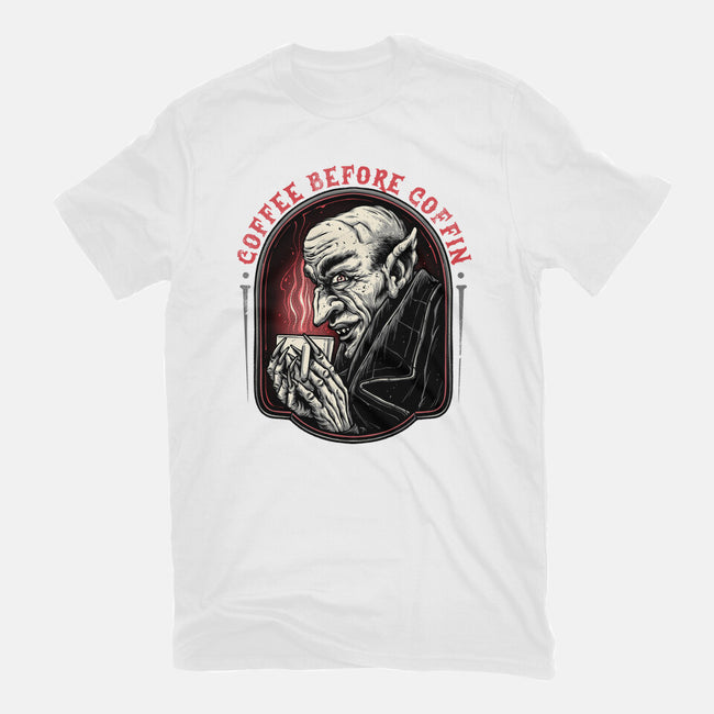 Coffee Before Coffin-Mens-Basic-Tee-glitchygorilla