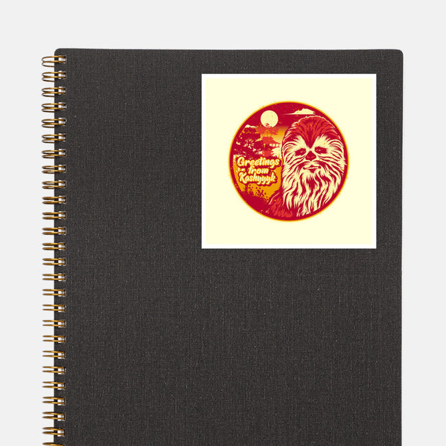 Greetings From The Forest Planet-None-Glossy-Sticker-SuperEdu