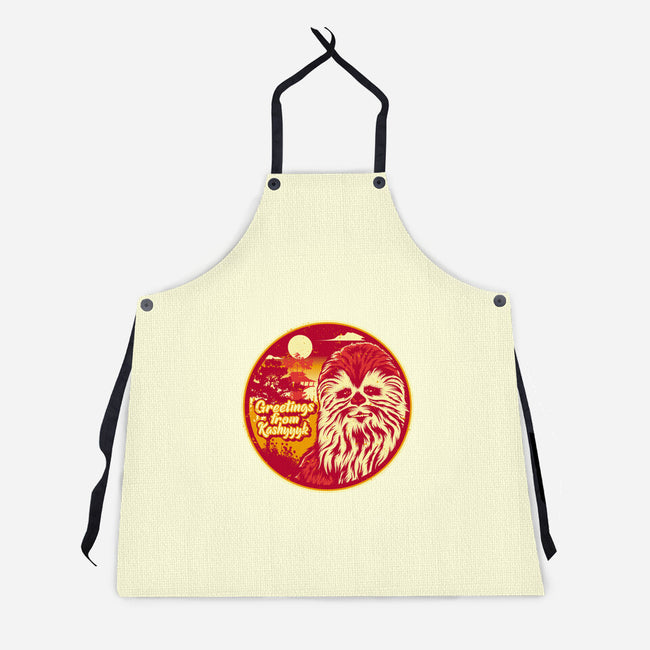 Greetings From The Forest Planet-Unisex-Kitchen-Apron-SuperEdu
