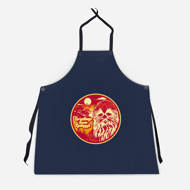 Greetings From The Forest Planet-Unisex-Kitchen-Apron-SuperEdu