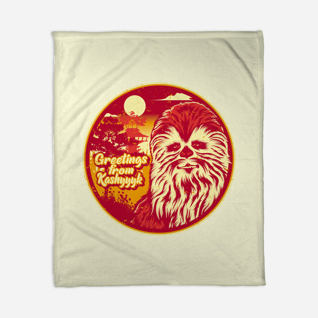 Greetings From The Forest Planet-None-Fleece-Blanket-SuperEdu