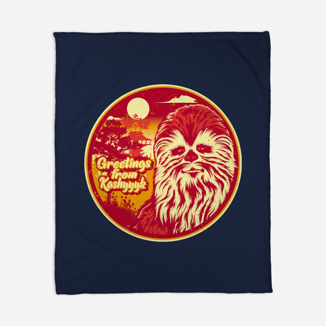 Greetings From The Forest Planet-None-Fleece-Blanket-SuperEdu