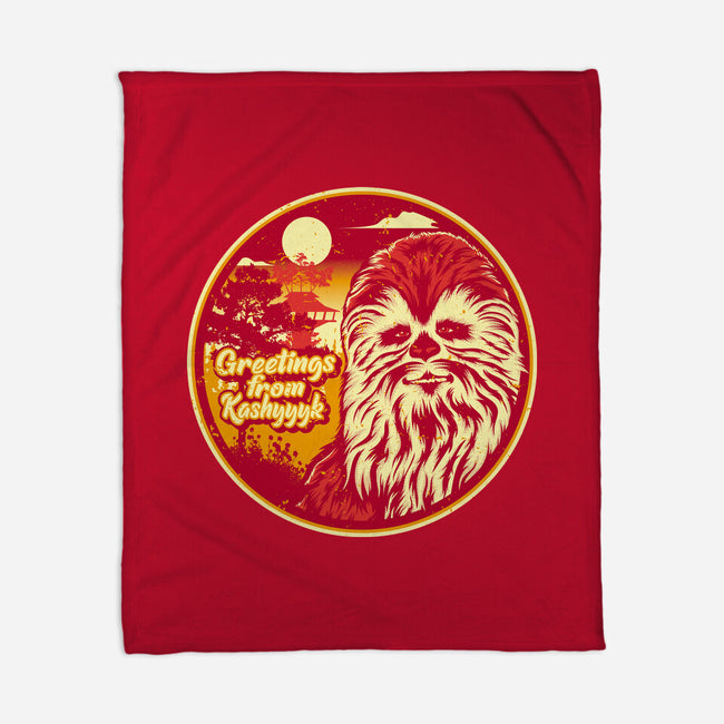 Greetings From The Forest Planet-None-Fleece-Blanket-SuperEdu