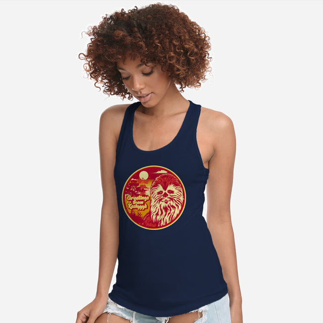 Greetings From The Forest Planet-Womens-Racerback-Tank-SuperEdu