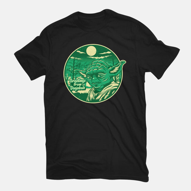 Greetings From The Swamp Planet-Mens-Premium-Tee-SuperEdu