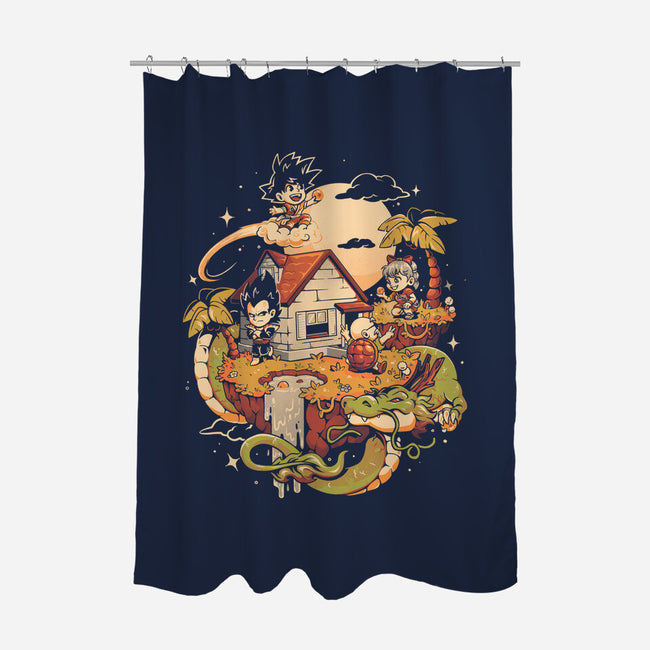 Dragon Island-None-Polyester-Shower Curtain-eduely