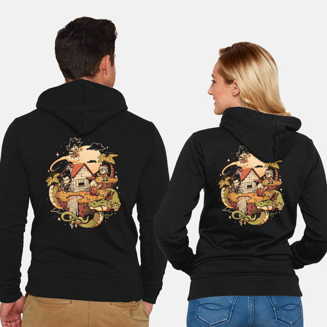 Dragon Island-Unisex-Zip-Up-Sweatshirt-eduely