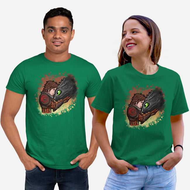My Dragon Friend-Unisex-Basic-Tee-nickzzarto