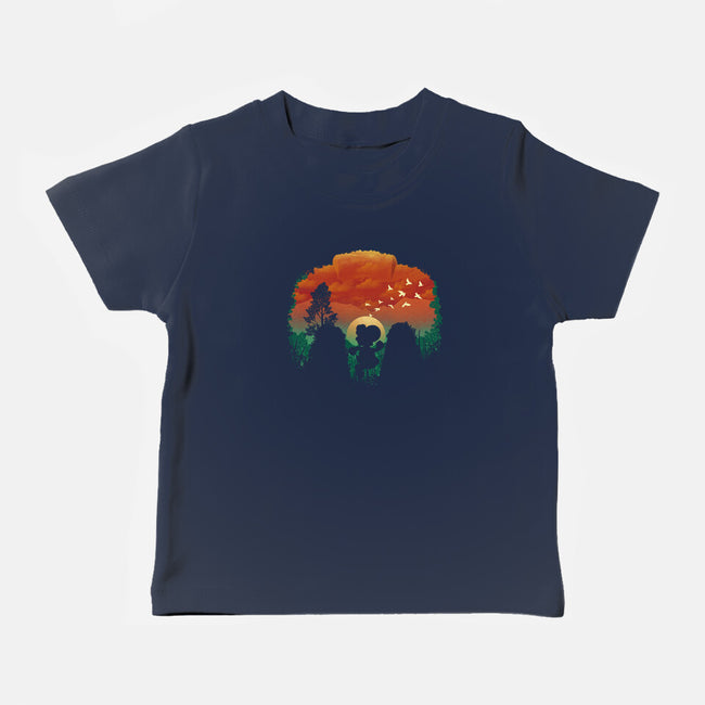 Dinosaur Game-Baby-Basic-Tee-dandingeroz
