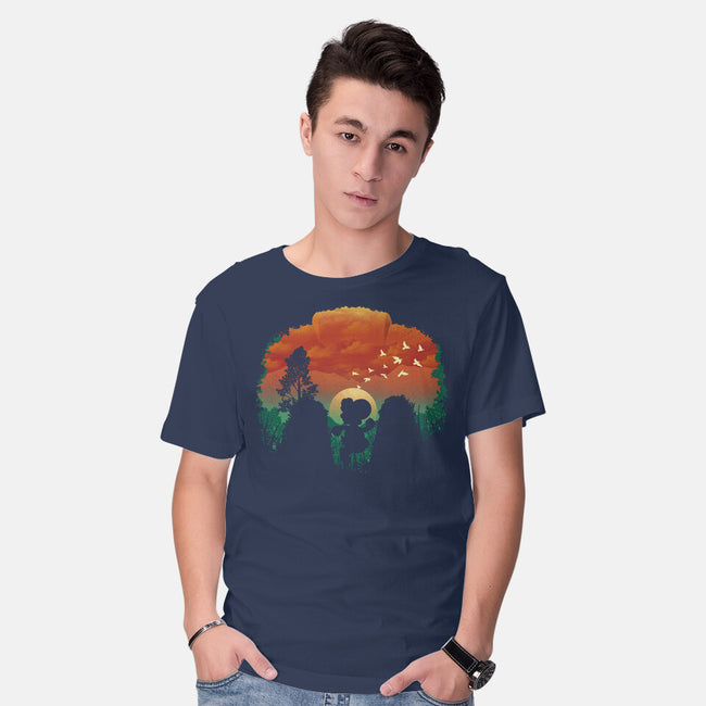 Dinosaur Game-Mens-Basic-Tee-dandingeroz