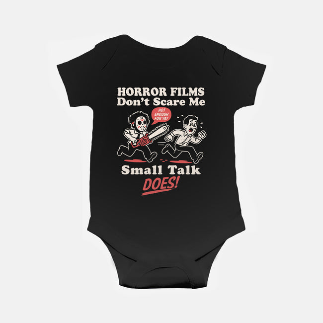 Small Talk Scares Me-Baby-Basic-Onesie-Nemons