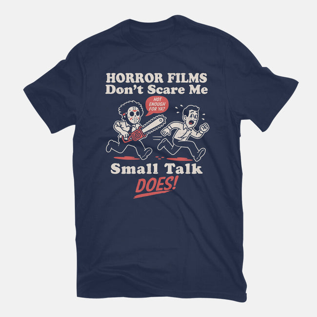 Small Talk Scares Me-Womens-Basic-Tee-Nemons