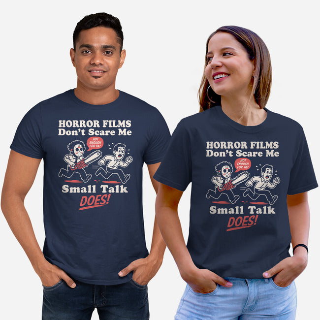 Small Talk Scares Me-Unisex-Basic-Tee-Nemons