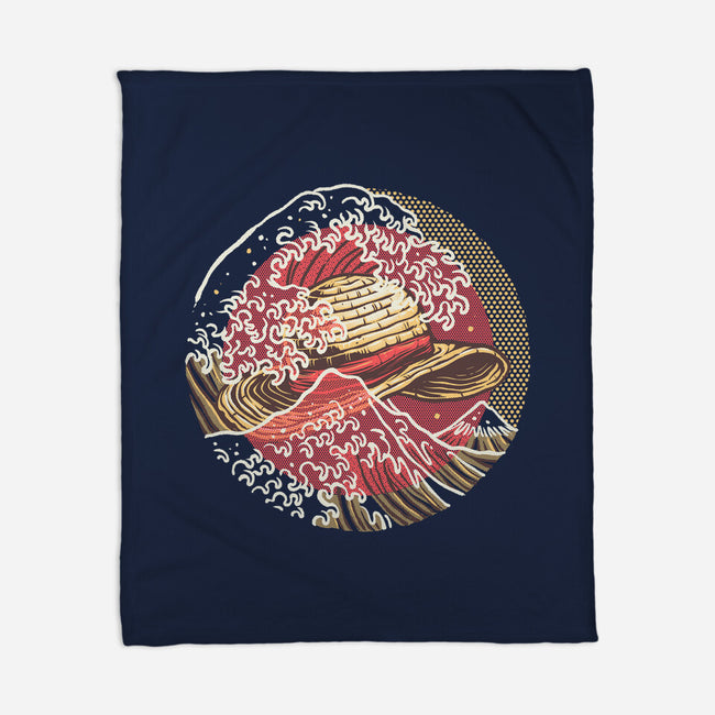 Straw Hat Wave-None-Fleece-Blanket-glitchygorilla