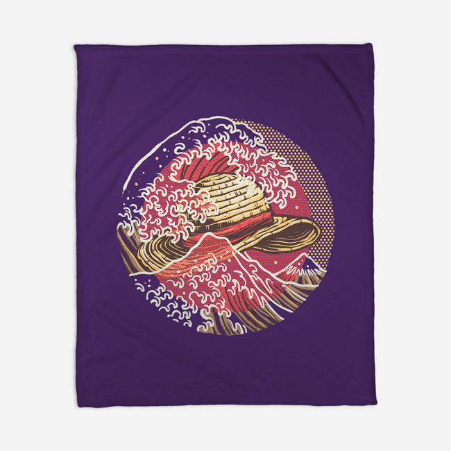 Straw Hat Wave-None-Fleece-Blanket-glitchygorilla