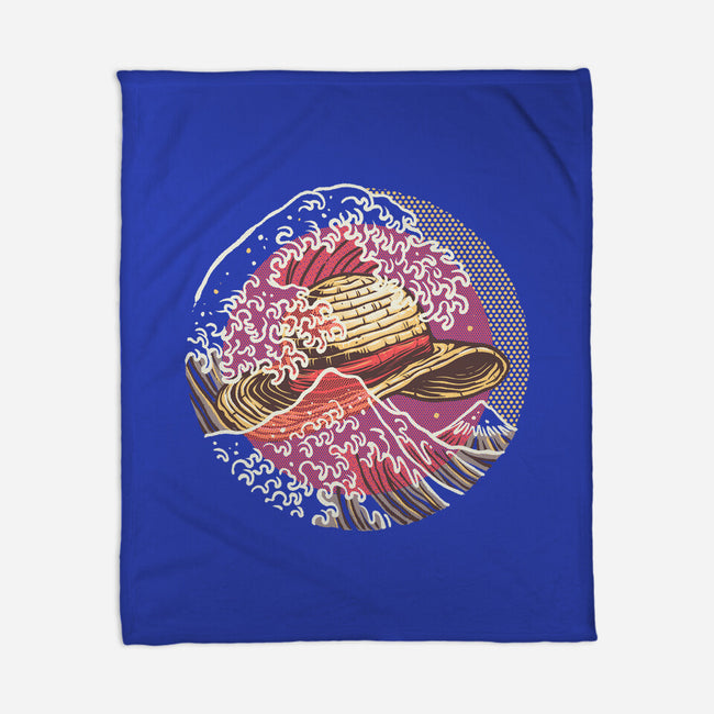 Straw Hat Wave-None-Fleece-Blanket-glitchygorilla