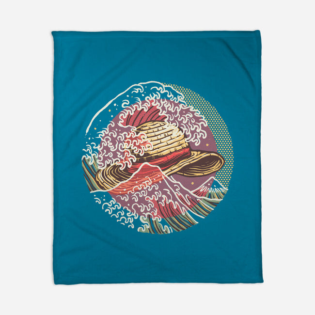 Straw Hat Wave-None-Fleece-Blanket-glitchygorilla