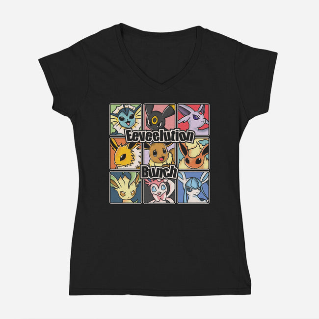 The Eeveelution Bunch-Womens-V-Neck-Tee-turborat14