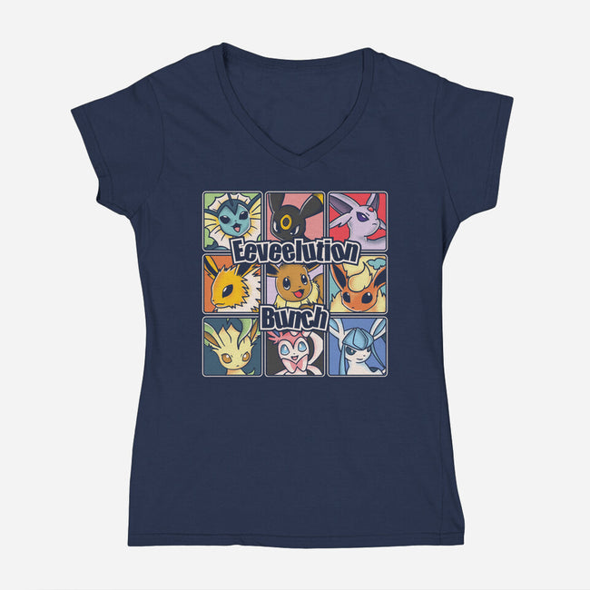 The Eeveelution Bunch-Womens-V-Neck-Tee-turborat14