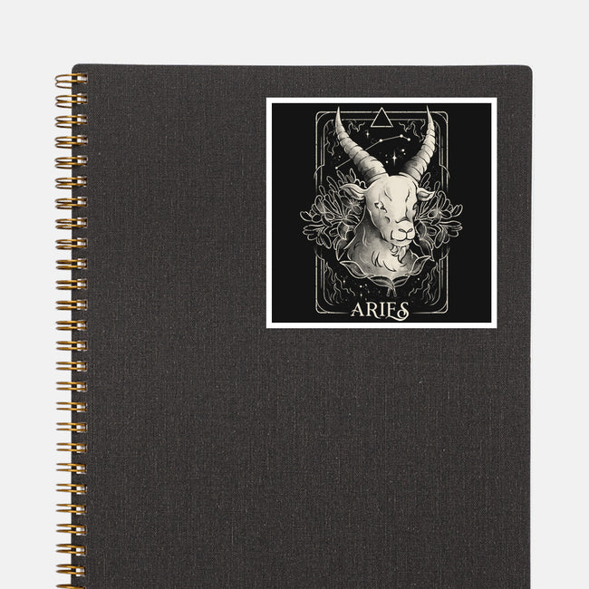 Aries Tarot-None-Glossy-Sticker-eduely