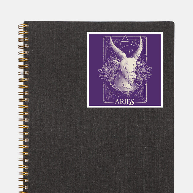 Aries Tarot-None-Glossy-Sticker-eduely