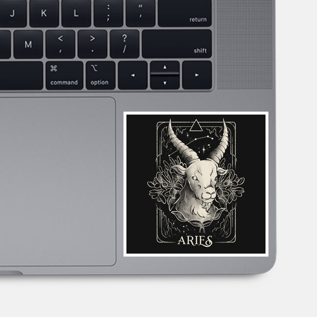 Aries Tarot-None-Glossy-Sticker-eduely