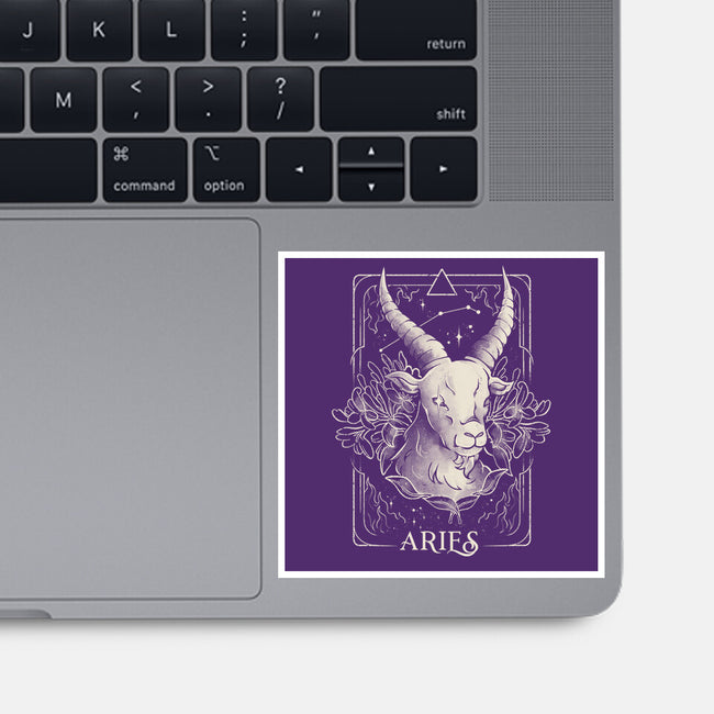 Aries Tarot-None-Glossy-Sticker-eduely