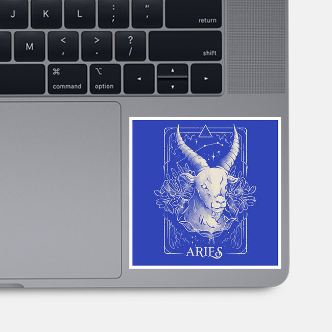 Aries Tarot-None-Glossy-Sticker-eduely