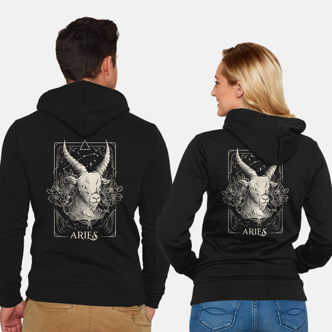 Aries Tarot-Unisex-Zip-Up-Sweatshirt-eduely