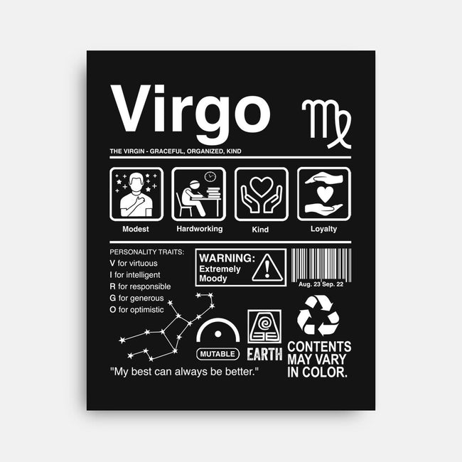 Virgo Label-None-Stretched-Canvas-DrMonekers