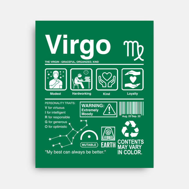 Virgo Label-None-Stretched-Canvas-DrMonekers