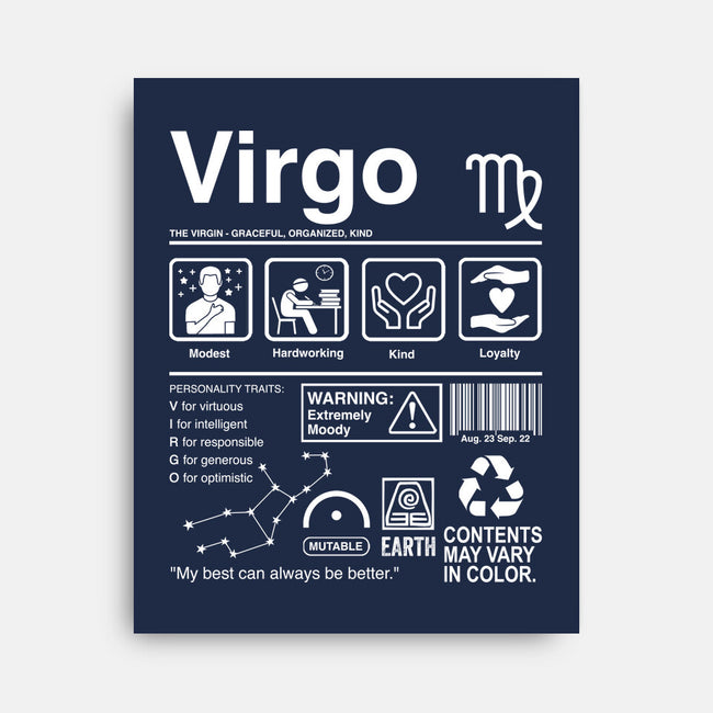 Virgo Label-None-Stretched-Canvas-DrMonekers